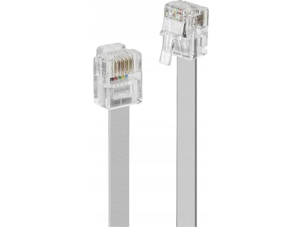 Lindy RJ-12 M/M 20.0m, 20 m, RJ-12, RJ-12, Grå, Hankoppling, Hankoppling