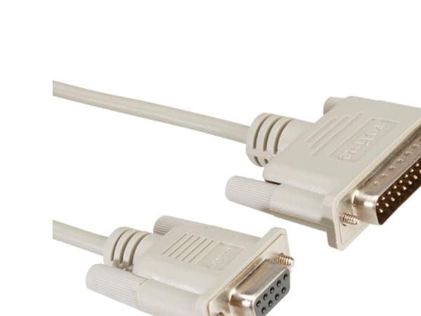ROLINE Modem Cable, DB9 F - DB25 M 3.0 m, 3 mm, Grå