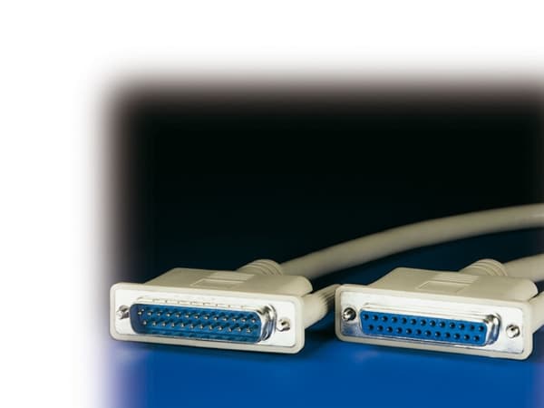 ROLINE RS232 Cable, M - F 1.8 m, 1,8 mm, Grå