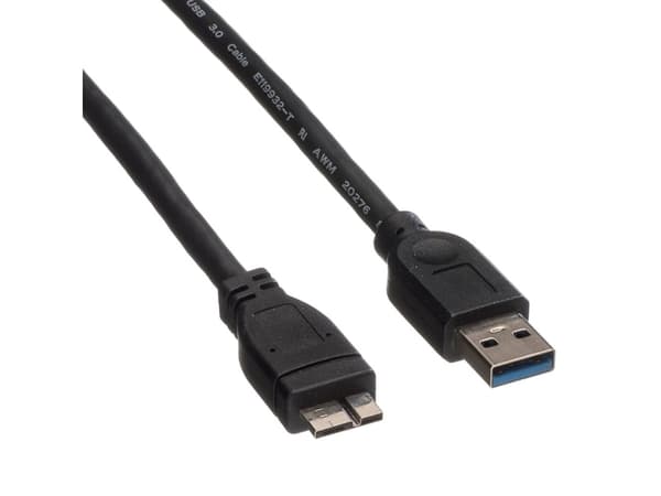 ROLINE 11.02.8876, 0,15 m, USB A, Micro-USB B, USB 3.2 Gen 1 (3.1 Gen 1), Svart