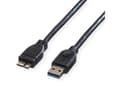 Miniatyrbild 2 av 5: ROLINE 11.02.8876, 0,15 m, USB A, Micro-USB B, USB 3.2 Gen 1 (3.1 Gen 1), Svart