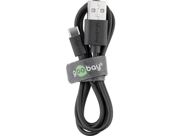 Goobay 38675, 0,1 m, USB A, USB C, USB 2.0, 480 Mbit/s, sortering