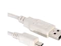 Miniatyrbild 1 av 5: Value USB 2.0 Cable, A - Micro B, M/M 3.0m, Vit, 3 mm