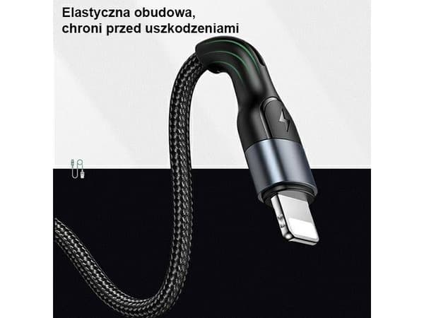 Kabel USB Usams USB-A - Lightning 1 m Czarny (112223)