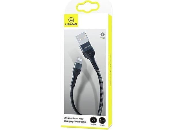 Kabel USB Usams USB-A - Lightning 1 m Czarny (112223)