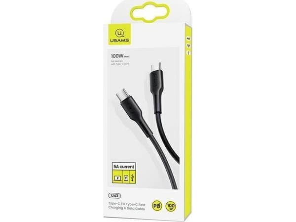 Kabel USB Usams USB-A - USB-C 1.2 m Czarny (112230)