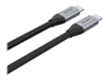 Miniatyrbilde 4 av 5: Unitek - USB-kabel - 24 pin USB-C (hann) til 24 pin USB-C (hann) - USB 3.1 Gen 2 / Thunderbolt 3 - 20 V - 5 A - 1 m - USB Power Delivery (100 W), 4K-