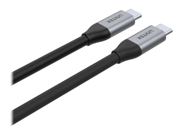 Unitek - USB-kabel - 24 pin USB-C (hann) til 24 pin USB-C (hann) - USB 3.1 Gen 2 / Thunderbolt 3 - 20 V - 5 A - 1 m - USB Power Delivery (100 W), 4K-