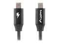 Miniatyrbilde 4 av 5: Lanberg - USB-kabel - 24 pin USB-C (hann) til 24 pin USB-C (hann) - USB 2.0 - 20 V - 3 A - 1 m - USB Power Delivery (60W) - svart