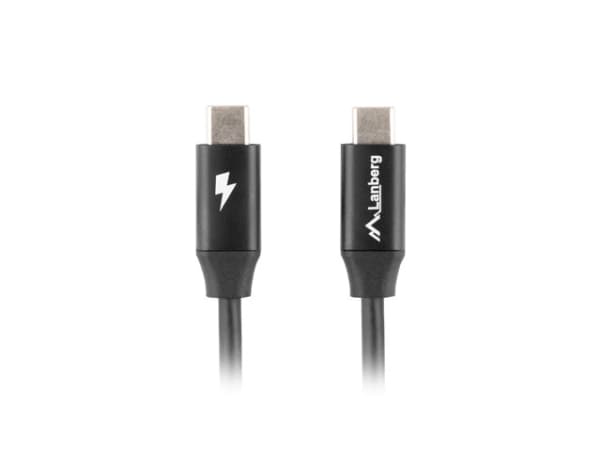 Lanberg CA-CMCM-40CU-0005-BK, 0,5 m, USB C, USB C, USB 2.0, 480 Mbit/s, Musta