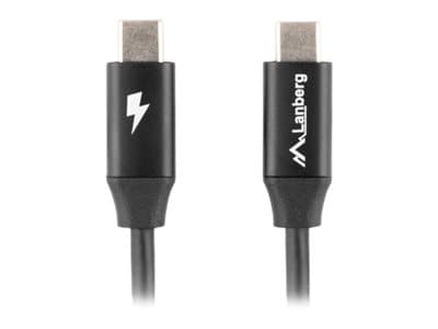 Lanberg CA-CMCM-40CU-0005-BK, 0,5 m, USB C, USB C, USB 2.0, 480 Mbit/s, Musta