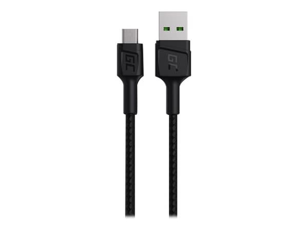 Green Cell GC PowerStream - USB-kabel - USB (hane) till mikro-USB typ B (hane) - 30 cm - svart