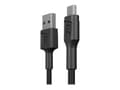 Miniatyrbild 1 av 5: Green Cell GC PowerStream - USB-kabel - USB (hane) till mikro-USB typ B (hane) - 30 cm - svart