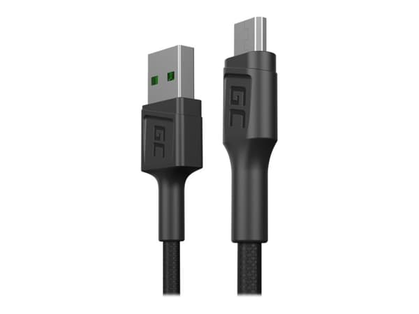 Green Cell GC PowerStream - USB-kabel - USB (hane) till mikro-USB typ B (hane) - 30 cm - svart