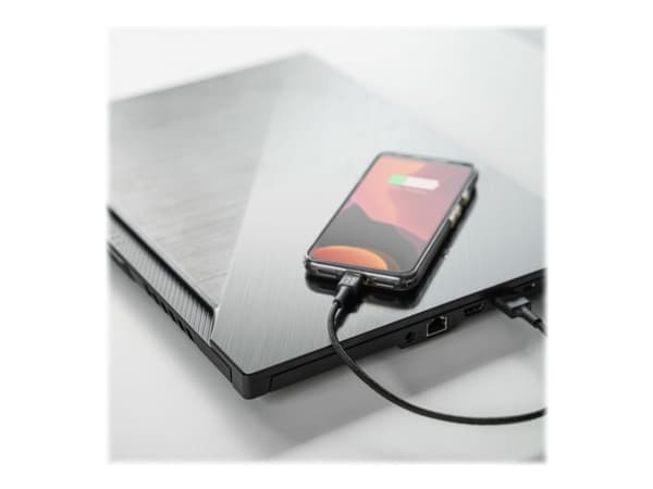 Green Cell PowerStream - Lightning-kabel - Lightning hann til USB hann - 2 m - dobbeltisolert - svart