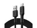 Miniatyrbilde 5 av 5: Green Cell PowerStream - Lightning-kabel - Lightning hann til USB hann - 2 m - dobbeltisolert - svart