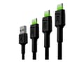 Miniatyrbild 2 av 5: Green Cell GC Ray - USB-kabeluppsättning - svart