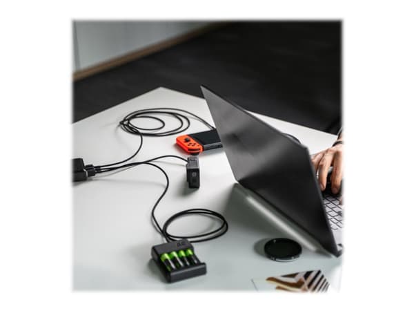 Green Cell PowerStream - USB-kabel - 24 pin USB-C (hann) til USB (hann) - 2.4 A - 1.2 m - svart