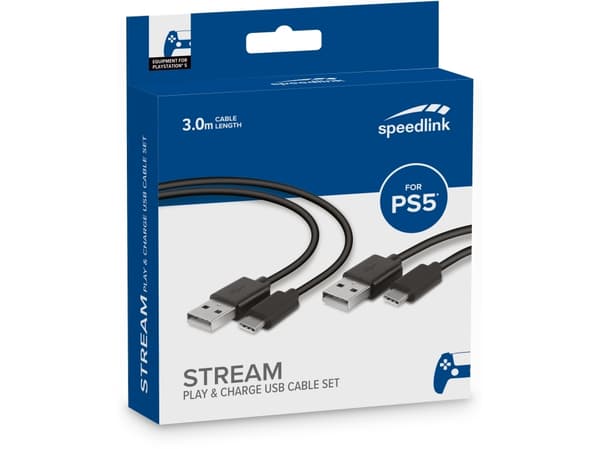 SPEEDLINK STREAM, 3 m, USB A, USB C, Sort