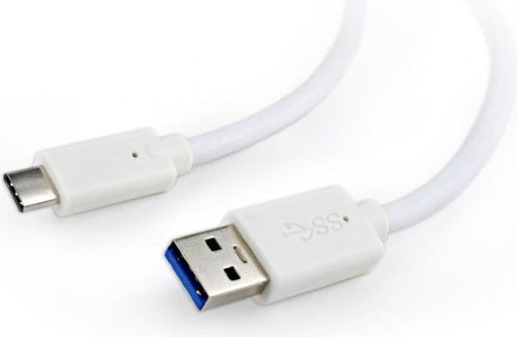 Gembird CCP-USB3-AMCM-W-0.5M, 0.5 m, USB A, USB C, 600 Mbps, valkoinen