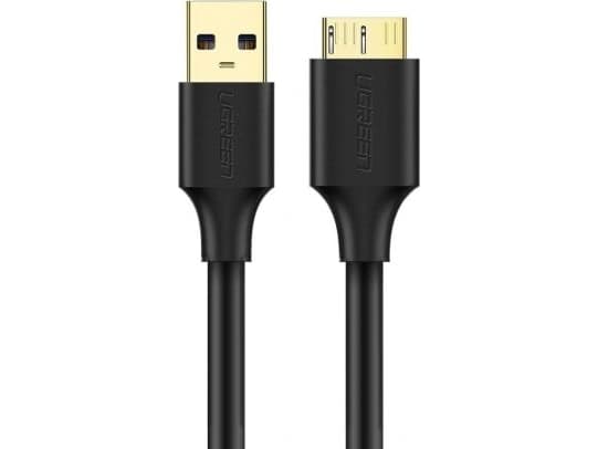 Ugreen 10843, 2 m, Micro-USB A, Micro B, USB 3.2 Gen 1 (3.1 Gen 1), Hankjønn/hankjønn, Sort