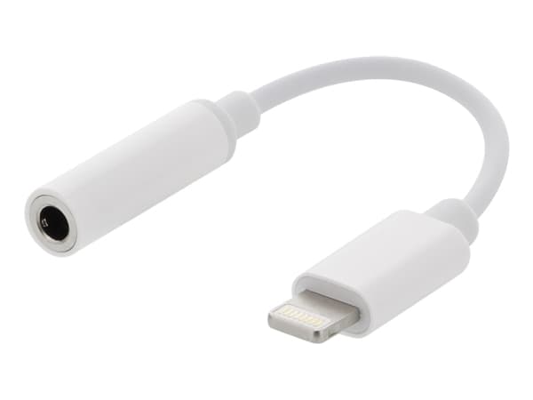 Lydadapter EPZI Lightning til 3,5 mm, aluminiumshus, kabellengde 45 mm, sølv / IPLH-595