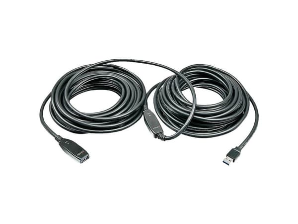 Lindy 43322, 15 m, USB A, USB A, USB 3.2 Gen 1 (3.1 Gen 1), 5 Gbit/s, Svart