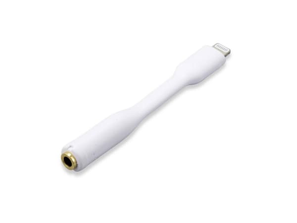 Renkforce Apple iPad/iPhone/iPod Adapterkabel [1x Apple Lightning-stik - 1x 3.5 mm guldkontaktbøsning] 0.84 m Hvid