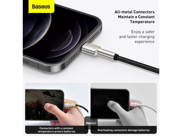 Baseus CALJK-01, 0,25 m, Blixt, USB A, Hanstik, Hanstik, Sortera