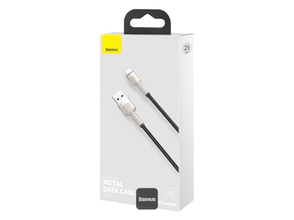 Baseus CALJK-01, 0,25 m, Blixt, USB A, Hanstik, Hanstik, Sortera
