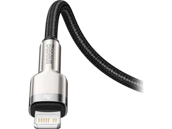 Baseus Cafule, 1 m, Lightning, USB C, Uros, Uros, Musta