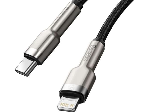 Baseus Cafule, 1 m, Lightning, USB C, Uros, Uros, Musta