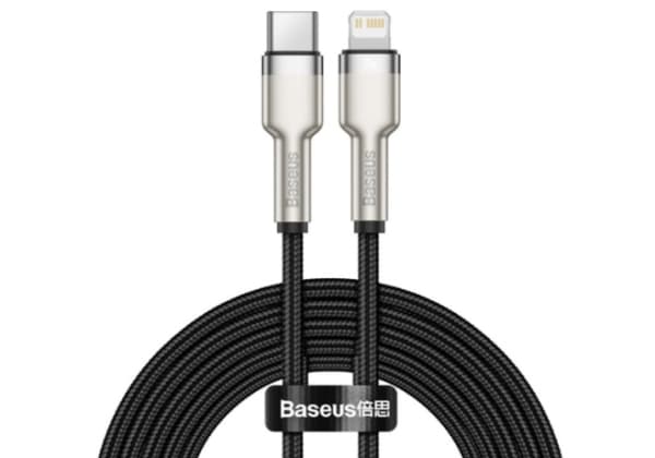 Baseus Cafule, 1 m, Lightning, USB C, Uros, Uros, Musta