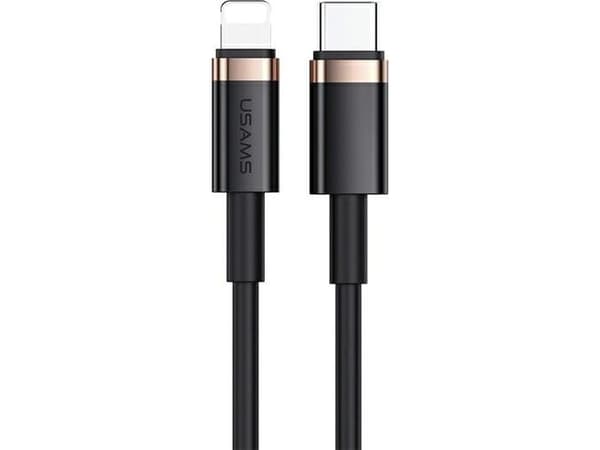 Usams USB cable USAMS U63 USB-C to Lightning 1.2m 20W PD Fast Charge cable black/black SJ484USB01 (US-SJ484)
