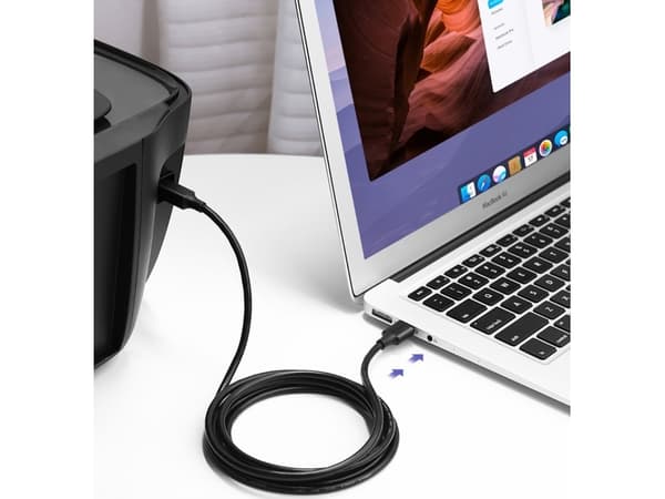 Ugreen USB cable USB 2.0 A-B UGREEN US135 cable for printer, gold-plated, 2m (black)