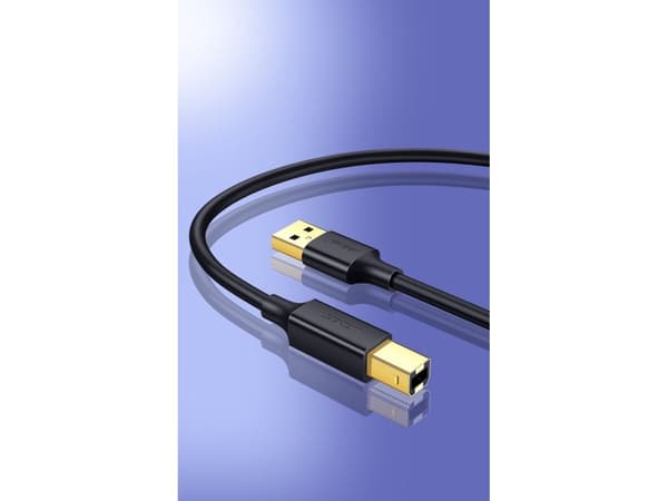 Ugreen USB cable USB 2.0 A-B UGREEN US135 cable for printer, gold-plated, 2m (black)
