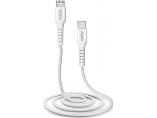 SBS TECABLELIGTC1W USB-C - Lightning-kaapeli MFi-sertifioinnilla, 1 m - valkoinen