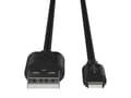 Miniatyrbilde 4 av 5: Ansmann 1700-0131, 1 m, Lightning, USB A, Hankjønn, Hankjønn, Sort