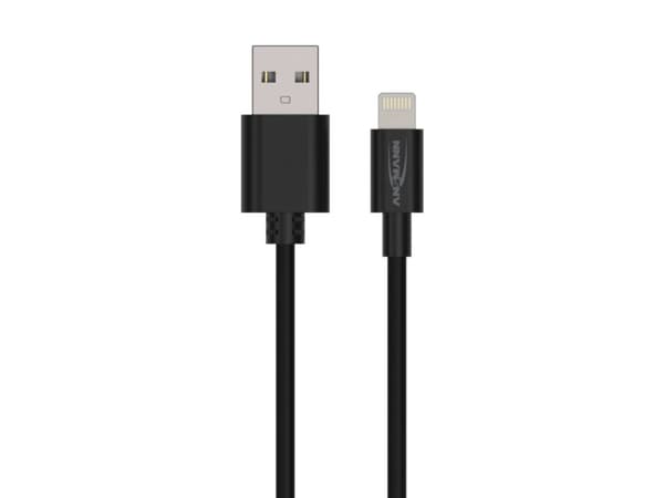 Ansmann 1700-0131, 1 m, Lightning, USB A, Hankjønn, Hankjønn, Sort