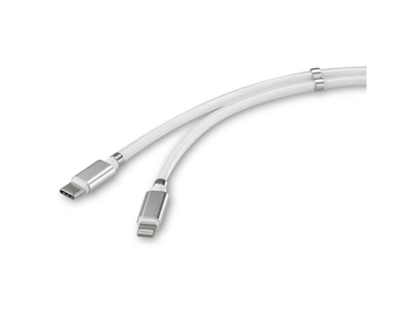Renkforce TO-6886782, Valkoinen, USB C, Lightning, 2 m, Uros, Uros