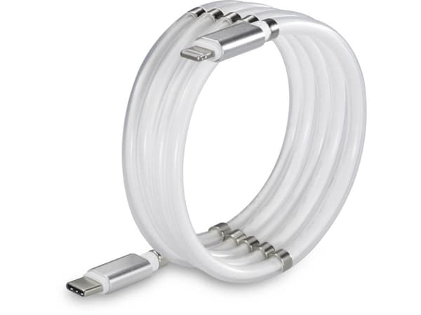Renkforce TO-6886782, Valkoinen, USB C, Lightning, 2 m, Uros, Uros