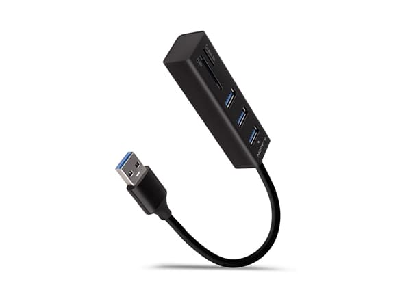 AXAGON HMA-CR3A Moniporttikeskitin, USB 3.0 tyyppi A, 3x USB-A, SD, microSD