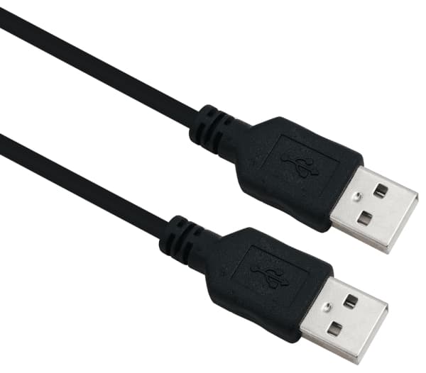 Helos liitäntäkaapeli, USB 2.0 A uros/A uros, 2,0 m, musta
