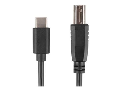 Lanberg - USB-kabel - 24 pin USB-C (hane) till USB typ B (hane) - USB 2.0 - 3 m - svart