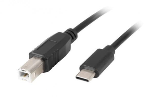 Lanberg - USB-kabel - 24 pin USB-C (hann) til USB-type B (hann) - USB 2.0 - 1.8 m - svart