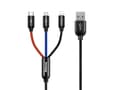 Miniatyrbild 1 av 4: Colorfone CAMLT-BSY01, 1,2 m, USB A, 3 x USB C, Svart, Röd, Blå