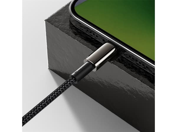 Baseus Tungsten Gold, 1 m, Lightning, USB C, Hankjønn, Hankjønn, Sort