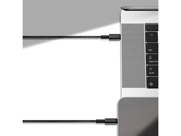 Baseus Tungsten Gold, 1 m, Lightning, USB C, Hankjønn, Hankjønn, Sort