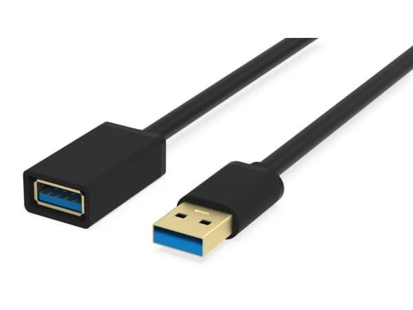 Krux USB-A - USB-A 1,5 m USB-kabel Svart (KRX0053)