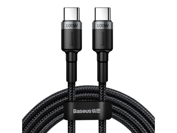 Baseus Cafule, 2 m, USB C, USB C, USB 2.0, 0,48 Gbit/s, Svart